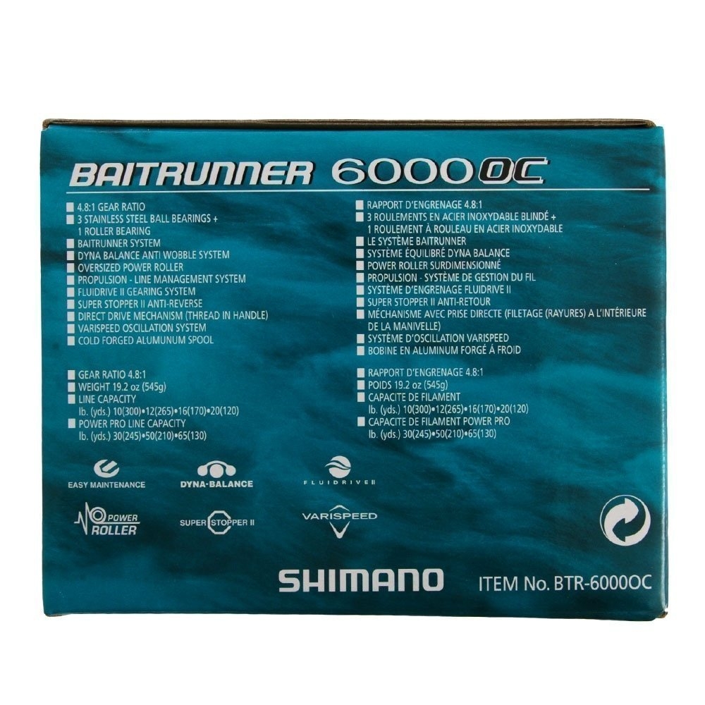 Shimano Baitrunner 6000 OC Aquatip Spinning Combo 6ft 10-15kg 2pc