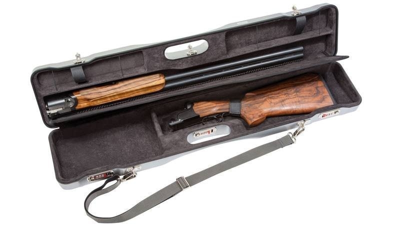 Negrini Ultra-Compact U/O Luxury Shotgun Case 32in Blue