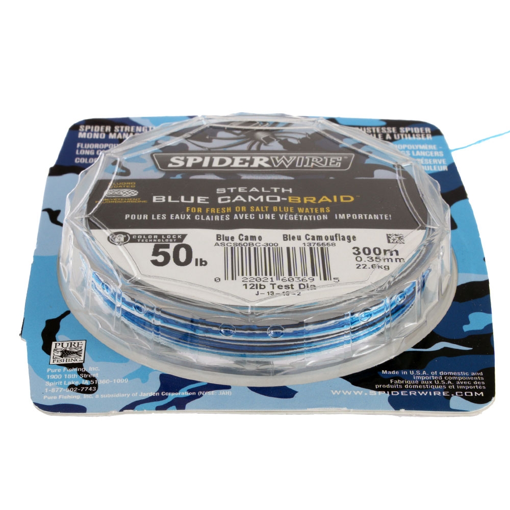 Spiderwire Stealth Blue Camo Braid 300m 50lb
