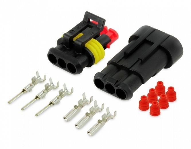 Hella Marine Super Seal Connector 3 Pole Plug and Socket Kit