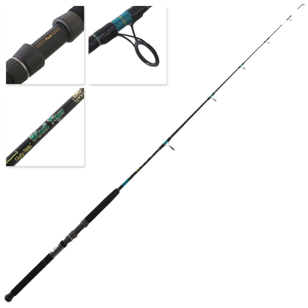 Ugly Stik Black Tiger Spinning Rod 6ft 6in 8-15kg 2pc