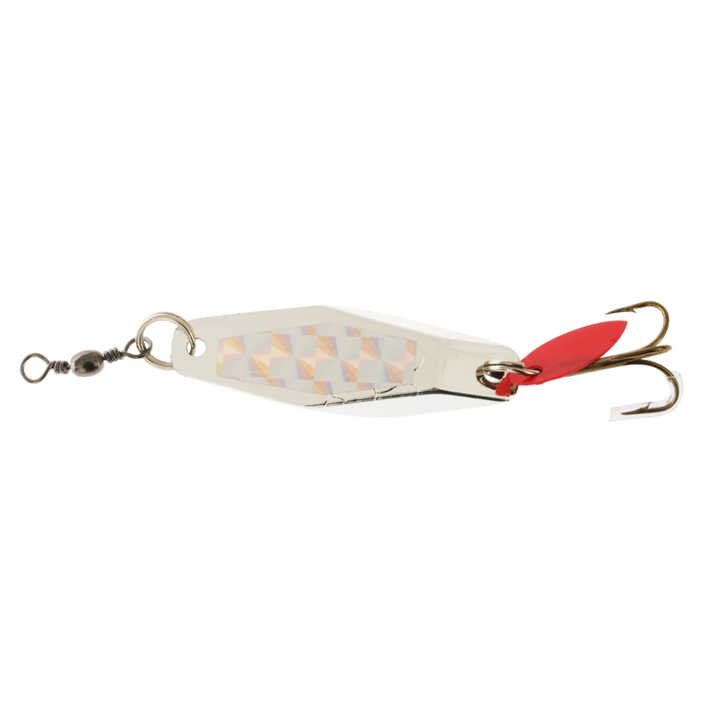 Fishfighter Hex Wobbler Lure 15g Mounted Prism Tape Silver