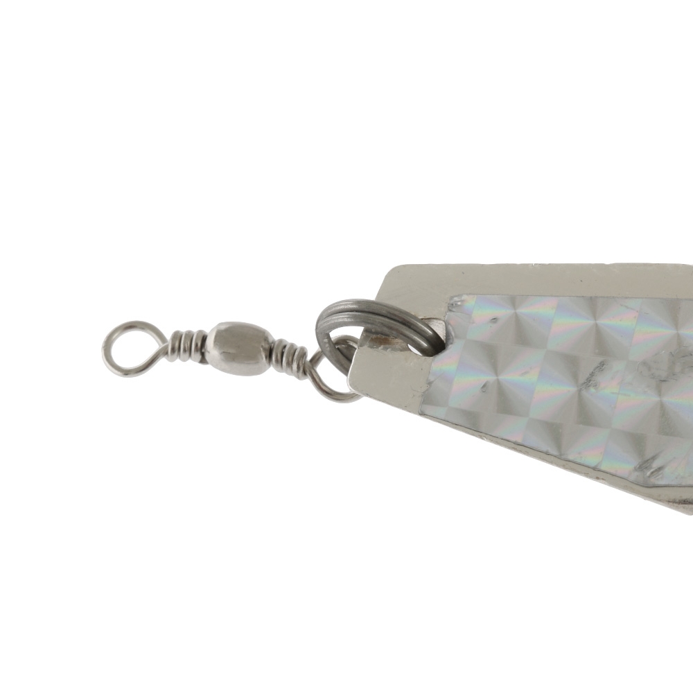 Fishfighter Hex Wobbler Lure 85g Mounted Prism Tape Silver