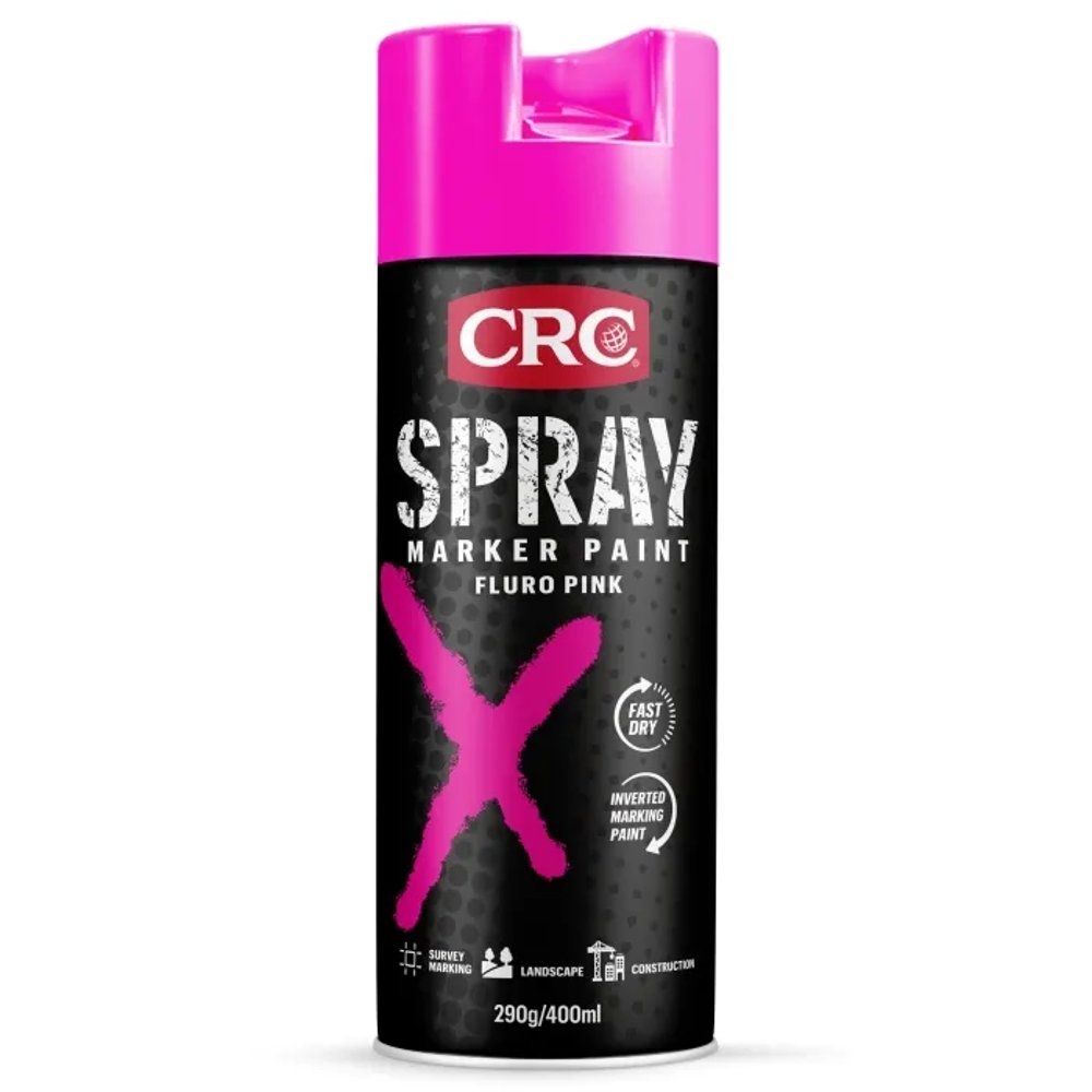 CRC Spray Marker Paint 400ml Fluro Pink