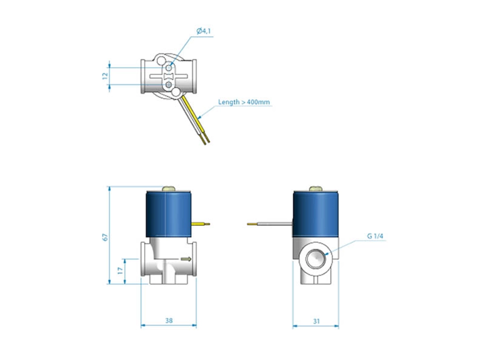 Roca Solenoid for Washer Systems 24v