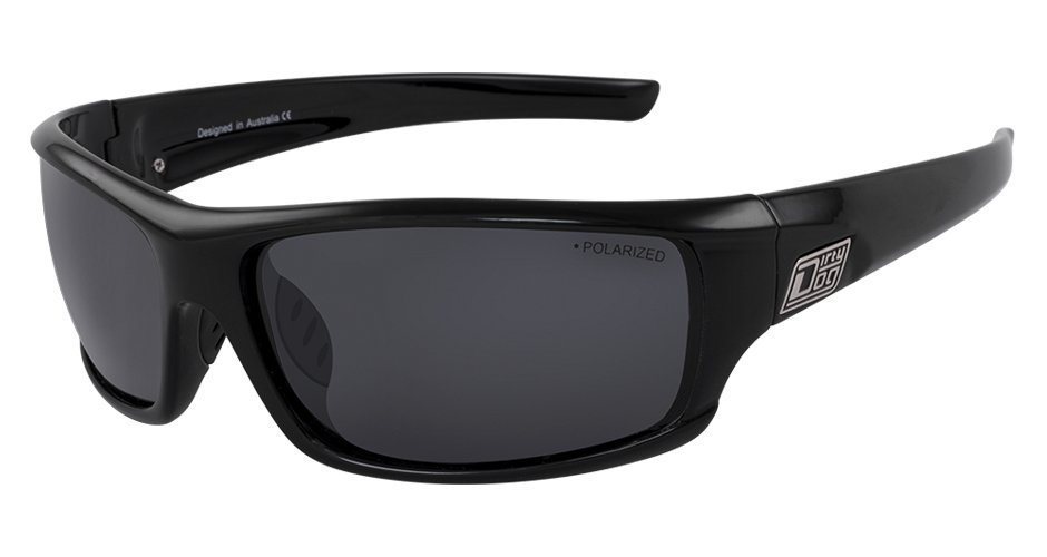 Dirty Dog Clank Polarised Sunglasses Black Frame Grey Lens