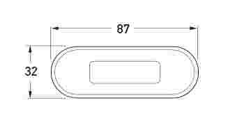 Hella Marine Rectangular Rim for DuraLED Marker/Signal Lamps Polished 316 S/S