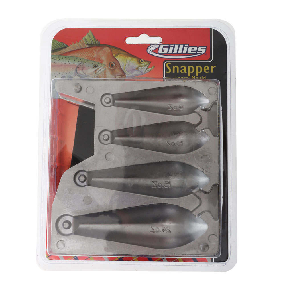Gillies Snapper Bomb/Reef Sinker Mould Kit Large 8-24oz