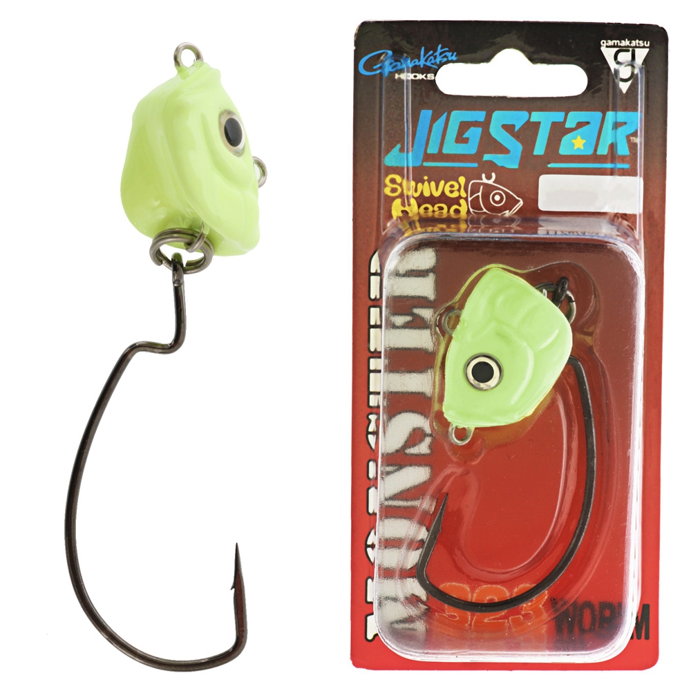 Jig Star Monster Swivel Jig Head Lumo Rigged 6/0 56g