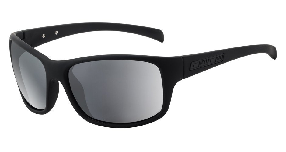 Dirty Dog Phin Polarised Sunglasses Satin Black Frame Grey Lens