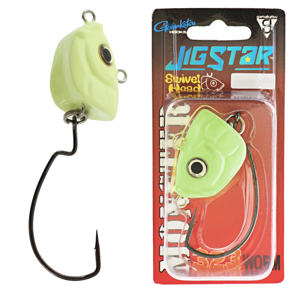 Jig Star Monster Swivel Jig Head Lumo Rigged 6/0 113g