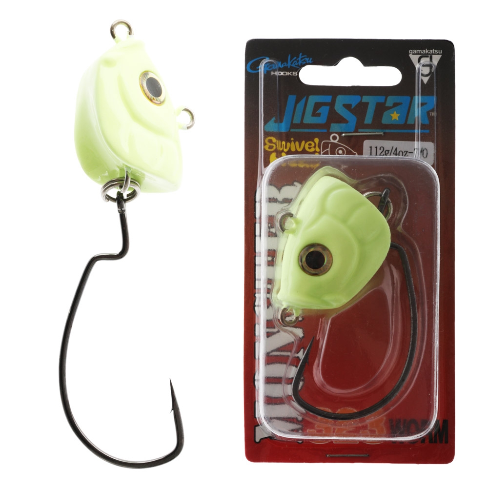 Jig Star Monster Swivel Jig Head Lumo Rigged 7/0 113g