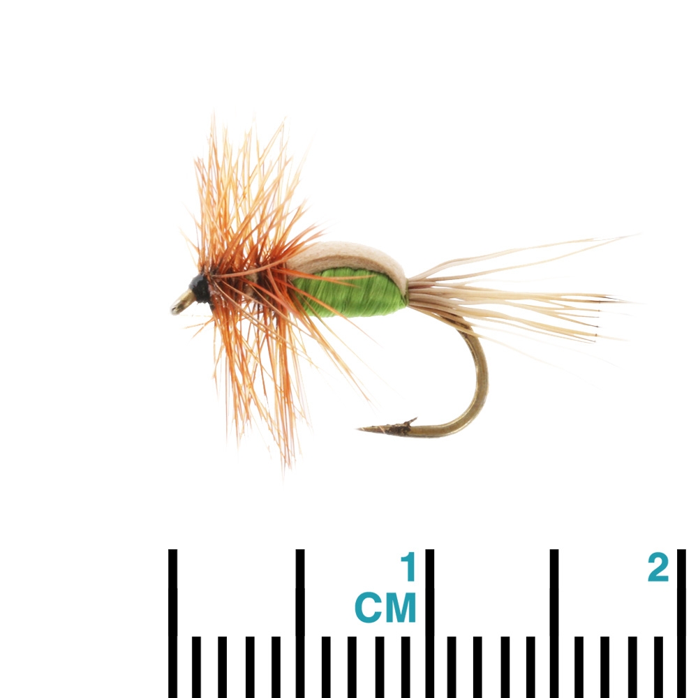 Fishfighter Foam Humpy Green Dry Fly Size 12