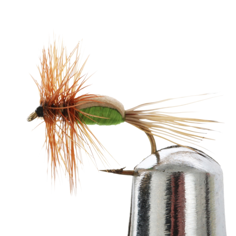 Fishfighter Foam Humpy Green Dry Fly Size 12