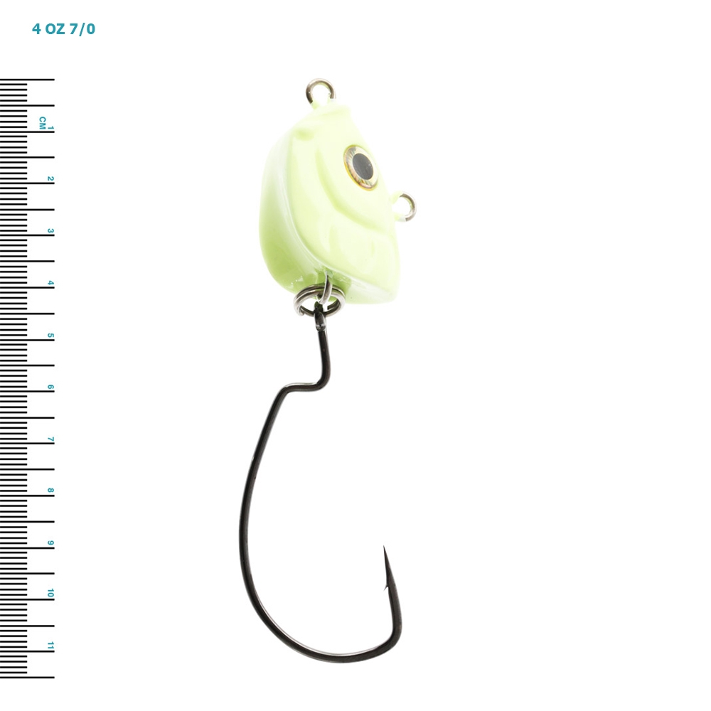 Jig Star Monster Swivel Jig Head Lumo Rigged