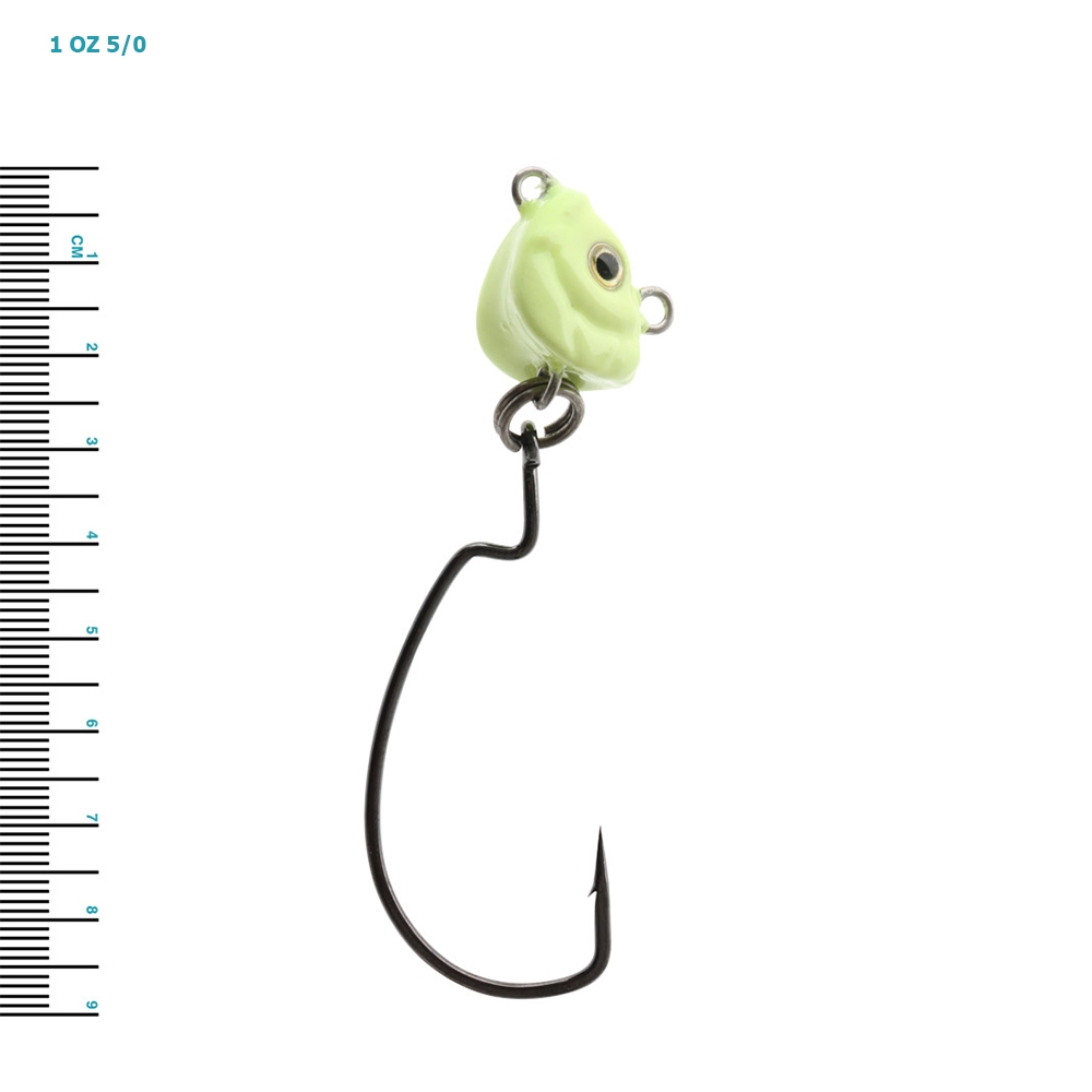 Jig Star Monster Swivel Jig Head Lumo Rigged