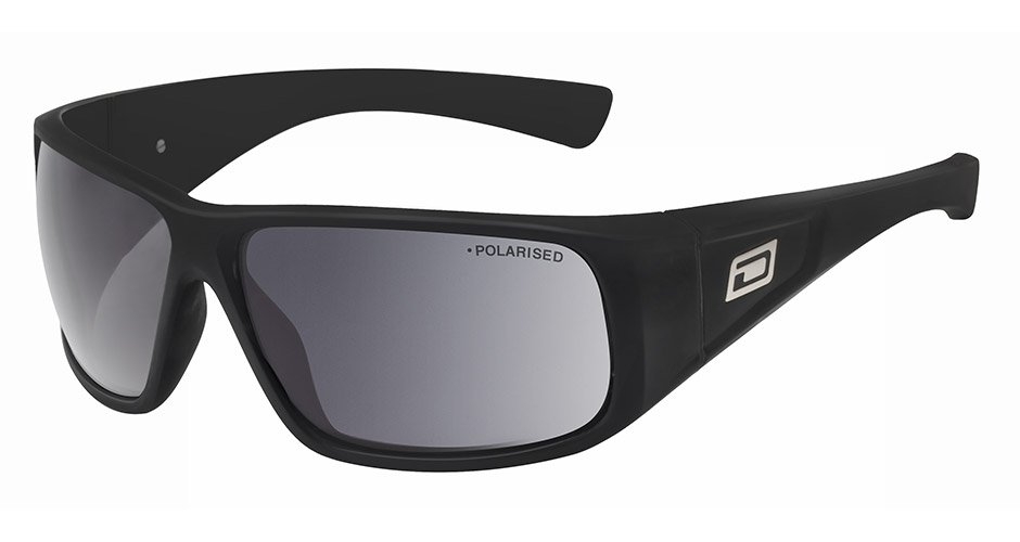 Dirty Dog Ultra Polarised Sunglasses Satin Black Frame Grey Lens
