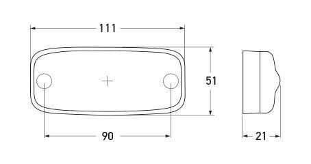 Hella Marine LED Side Marker Lamp Amber 24v 1.3w