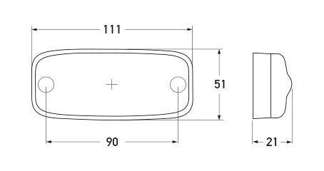 Hella Marine LED Rear Position Lamp Red 12v