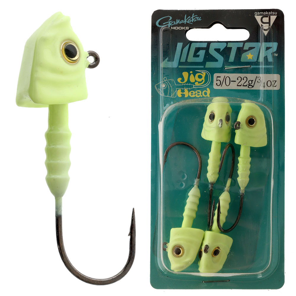 Jig Star Jig Heads Lumo 5/0 22g Qty 4