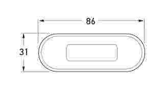 Hella Marine Rectangular Rim for DuraLED Marker/Signal Lamps Polished 316 S/S