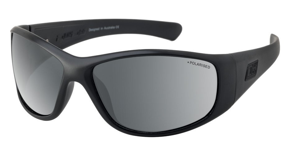Dirty Dog Ridge Polarised Sunglasses Satin Black Frame Grey Lens