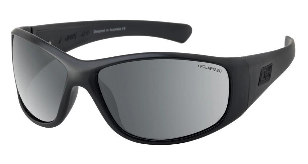Dirty Dog Ridge Polarised Sunglasses Satin Black Frame Grey Lens Dirty Dog Ridge Polarised Sunglasses Satin Black Frame Grey Lens