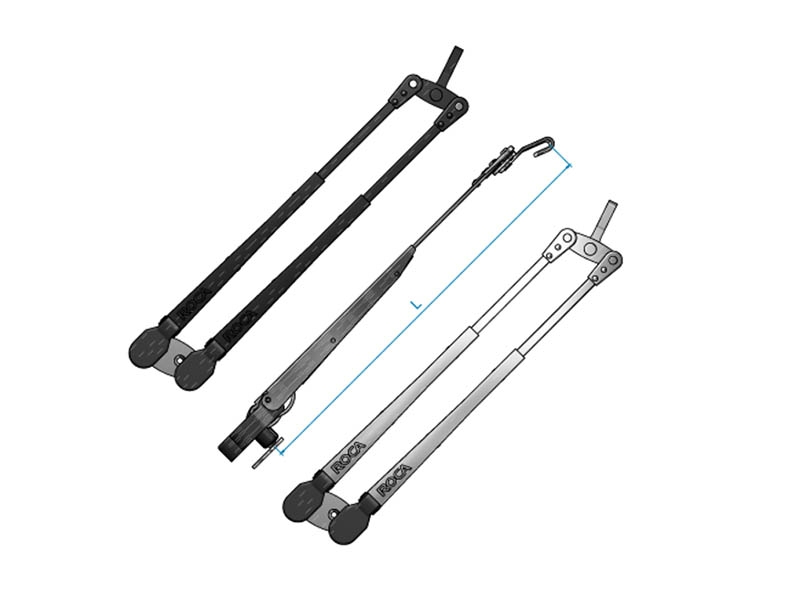 Roca W12 Pantograph Arm Black 18-24in