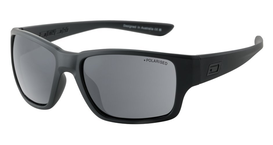 Dirty Dog Sizzle Polarised Sunglasses Satin Black Frame Grey Lens