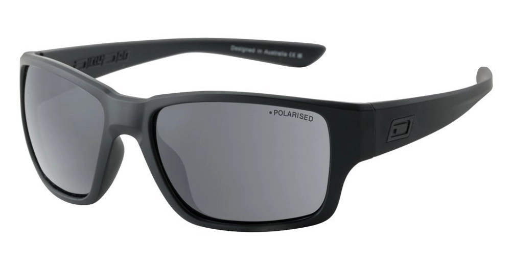 Dirty Dog Sizzle Polarised Sunglasses Satin Black Frame Grey Lens Dirty Dog Sizzle Polarised Sunglasses Satin Black Frame Grey Lens