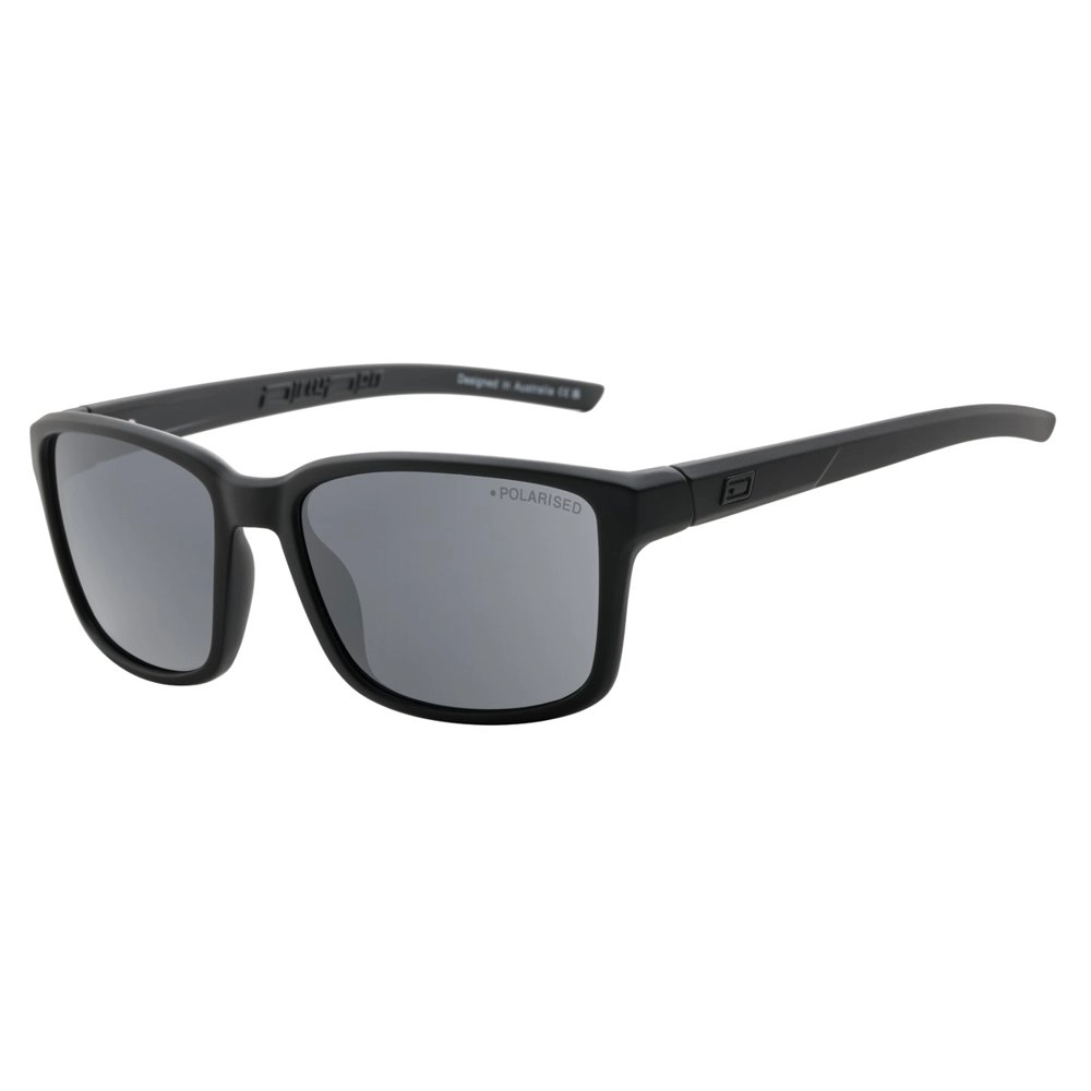 Dirty Dog Slay Polarised Sunglasses Satin Black Frame Grey Lens Dirty Dog Slay Polarised Sunglasses Satin Black Frame Grey Lens