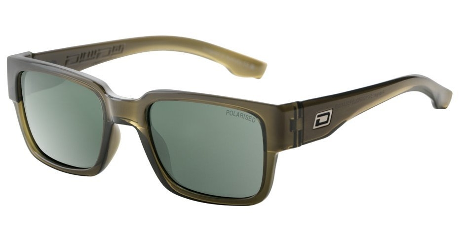 Dirty Dog Avenger Polarised Sunglasses Crystal Olive Frame Green Lens