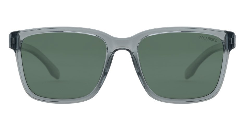 Dirty Dog Moose Polarised Sunglasses Crystal Grey Frame Green Lens