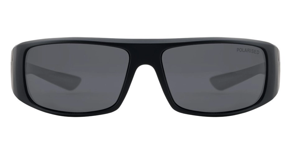 Dirty Dog Sharky Polarised Sunglasses Satin Black Frame Grey Lens Dirty Dog Sharky Polarised Sunglasses Satin Black Frame Grey Lens