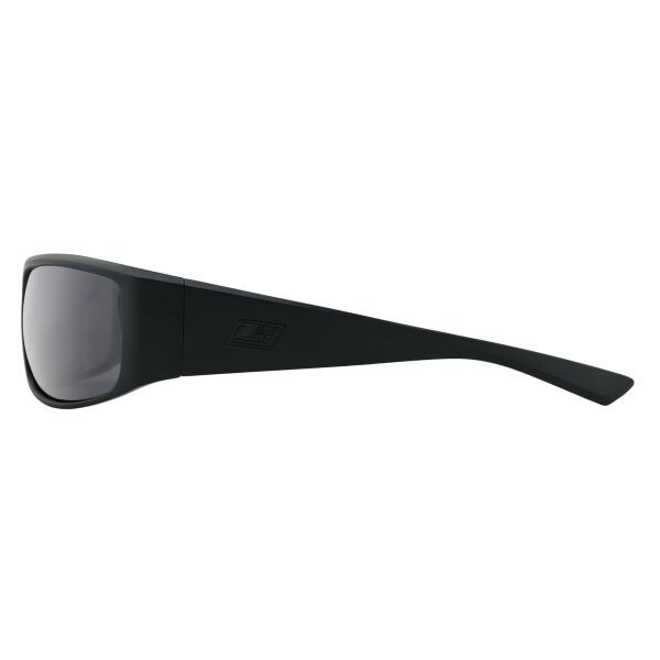 Dirty Dog Sharky Polarised Sunglasses Satin Black Frame Grey Lens