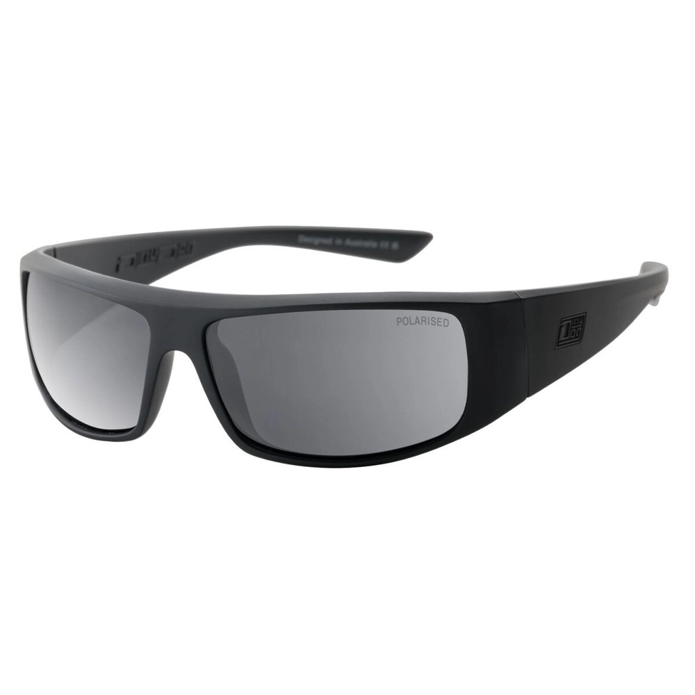 Dirty Dog Sharky Polarised Sunglasses Satin Black Frame Grey Lens Dirty Dog Sharky Polarised Sunglasses Satin Black Frame Grey Lens