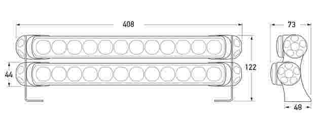 Hella Marine LED Light Bar HD Double Bracket Kit