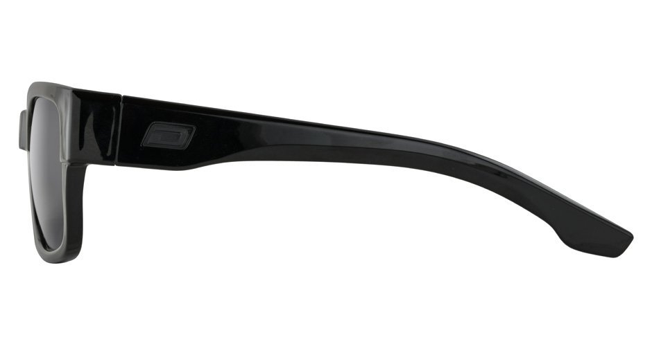 Dirty Dog Avenger Polarised Sunglasses Shiny Black Frame Green Lens