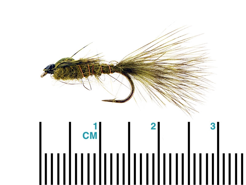 Fishfighter Damsel Fly Olive Size 12 Unweighted Nymph