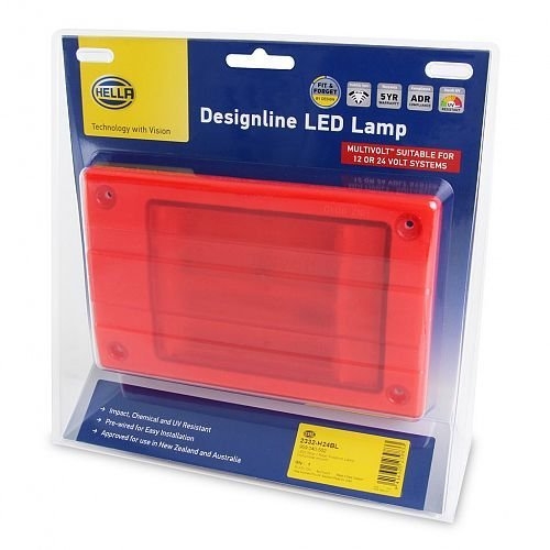 Hella Marine Designline LED Module Stop/Rear Position Lamp Horizontal Mount