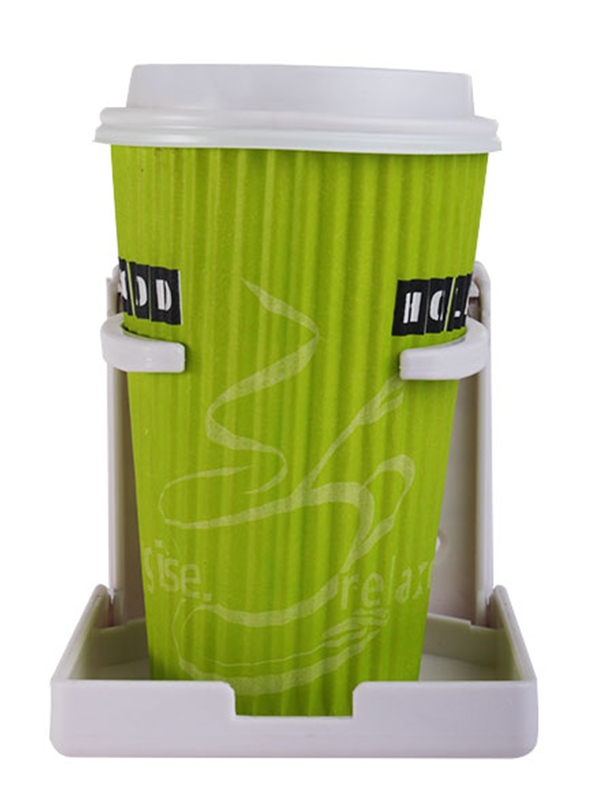 Folding Drink Holder Plastic White