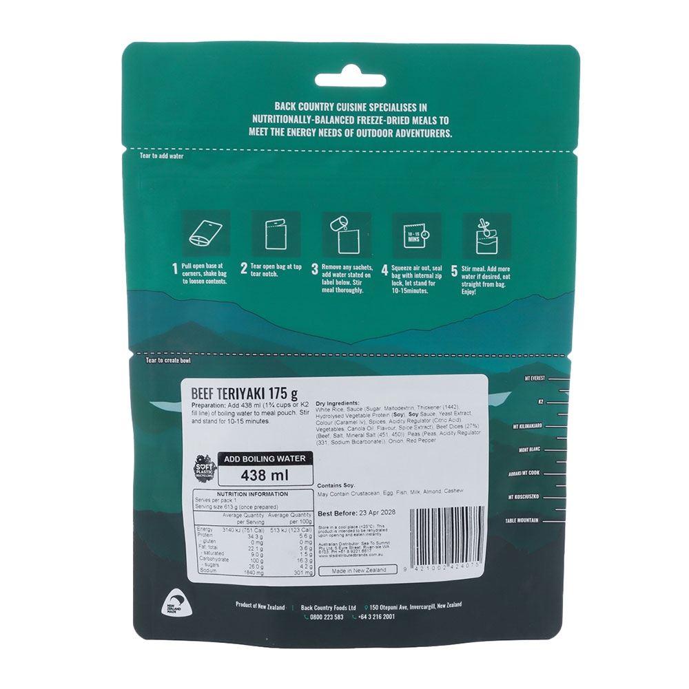 Back Country Cuisine Beef Teriyaki Regular