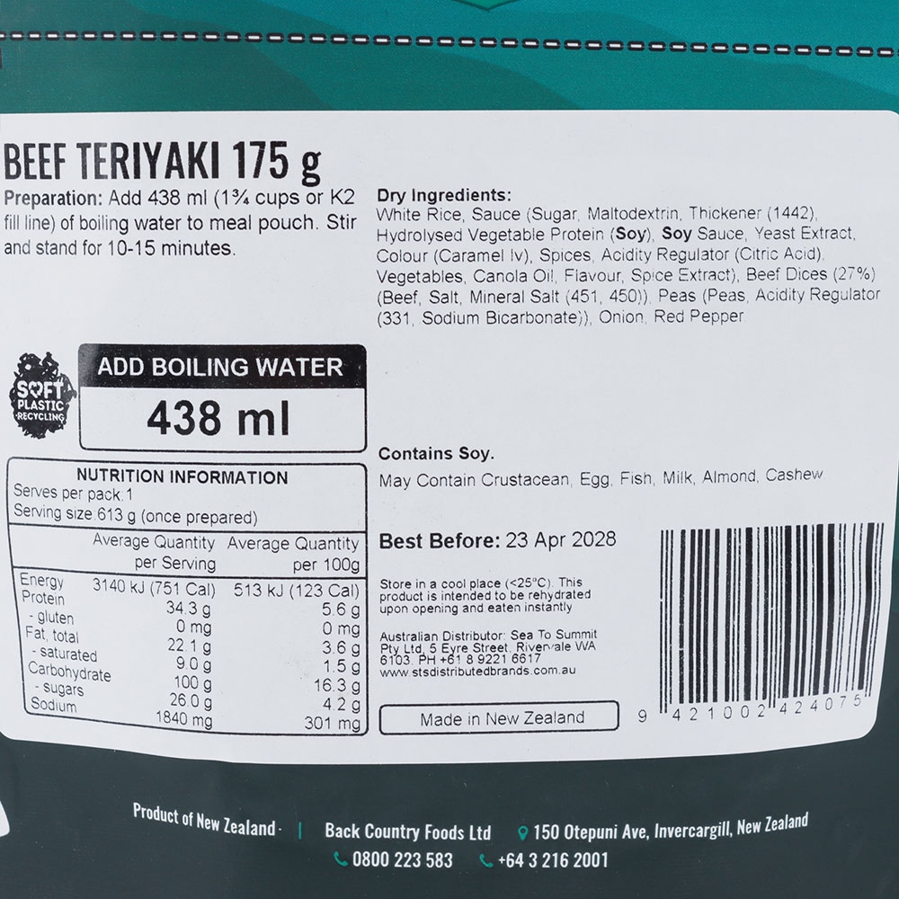 Back Country Cuisine Beef Teriyaki Regular