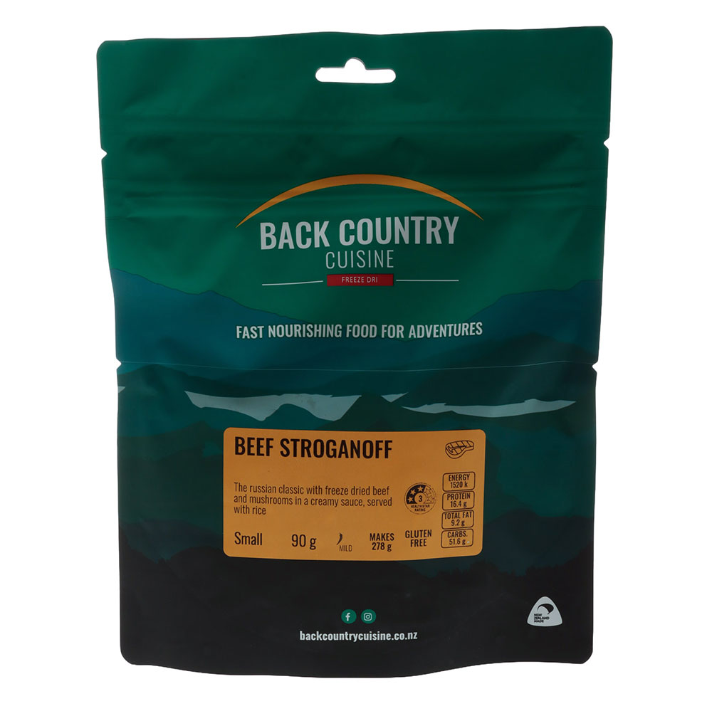 Back Country Cuisine Freeze Dried Meal Beef Stroganoff Small 90g