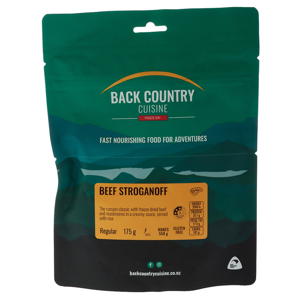 Back Country Cuisine Freeze Dried Meal Beef Stroganoff Regular 175g