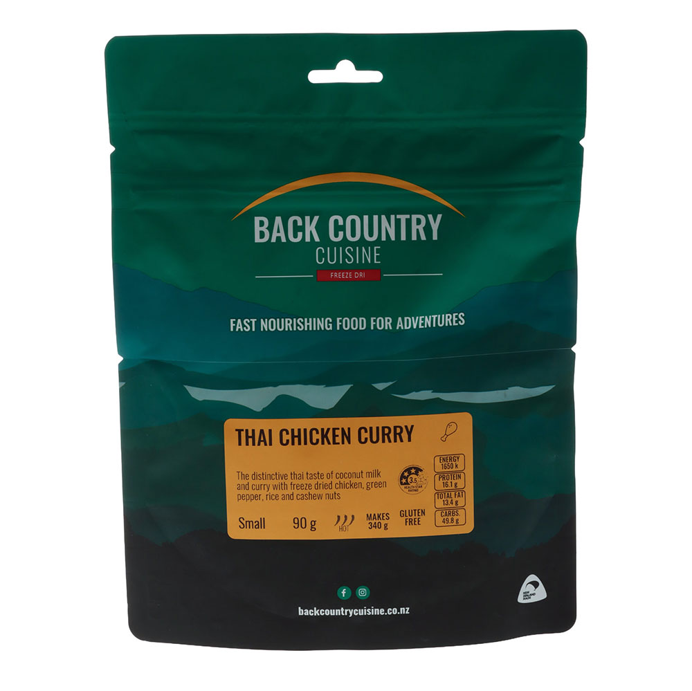 Back Country Cuisine Freeze Dried Meal Thai Chicken Curry Small 90g