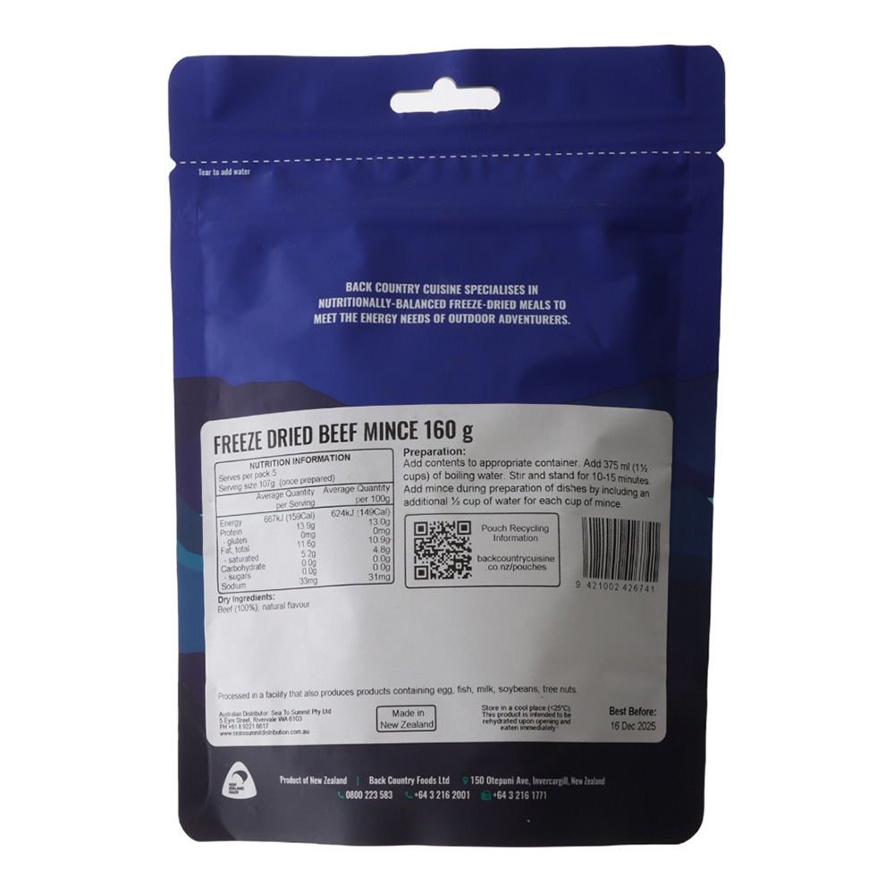 Back Country Cuisine Beef Mince 5 Serve