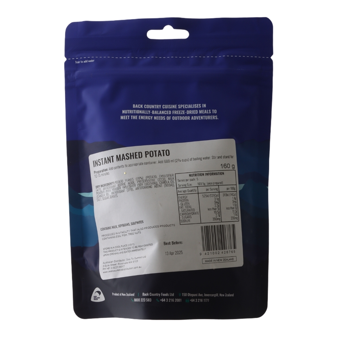 Back Country Cuisine Instant Mashed Potato 5 Serve