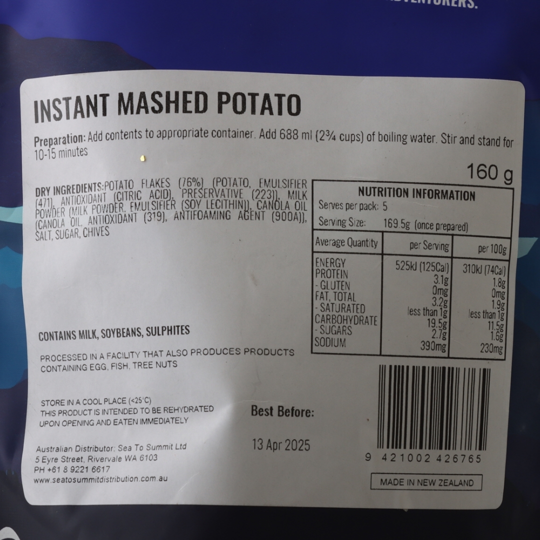 Back Country Cuisine Instant Mashed Potato 5 Serve