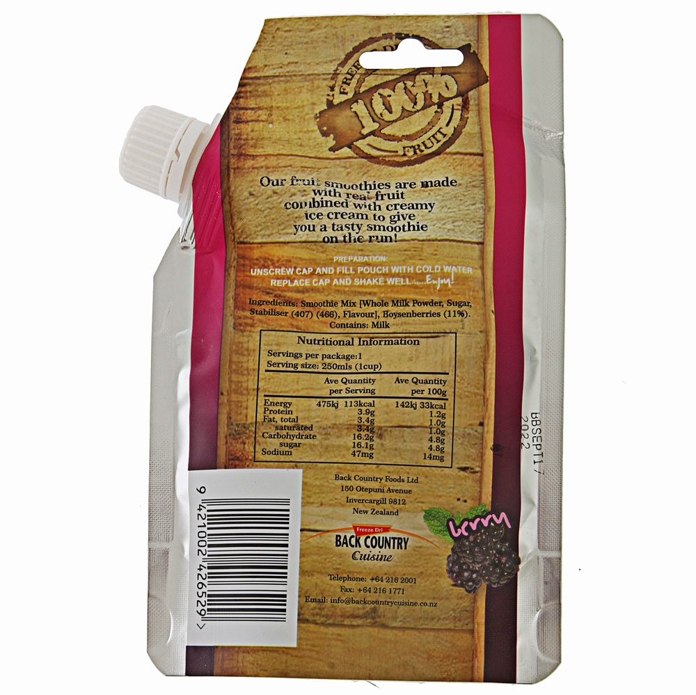 Back Country Cuisine Berry Smoothie 85g